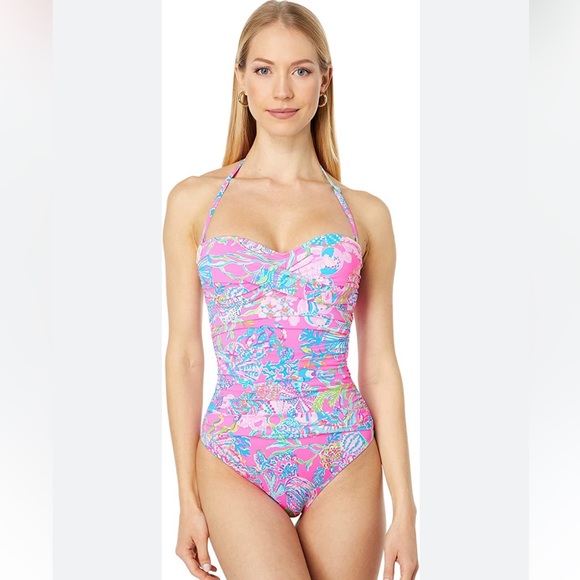 Stella Parker One Piece Swimsuit in Multi Color Size M - Picture 2 of 13
